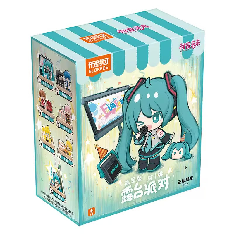 Blokees Hatsune Miku Moe Collection Ver 1 Terrace Party Building Blocks Action Figure Blind Box