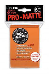 Pro-Matte Standard Deck Protectors - Orange (50-Pack) - Ultra Pro Card Sleeves