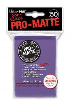 Pro-Matte Standard Deck Protectors - Purple (50-Pack) - Ultra Pro Card Sleeves