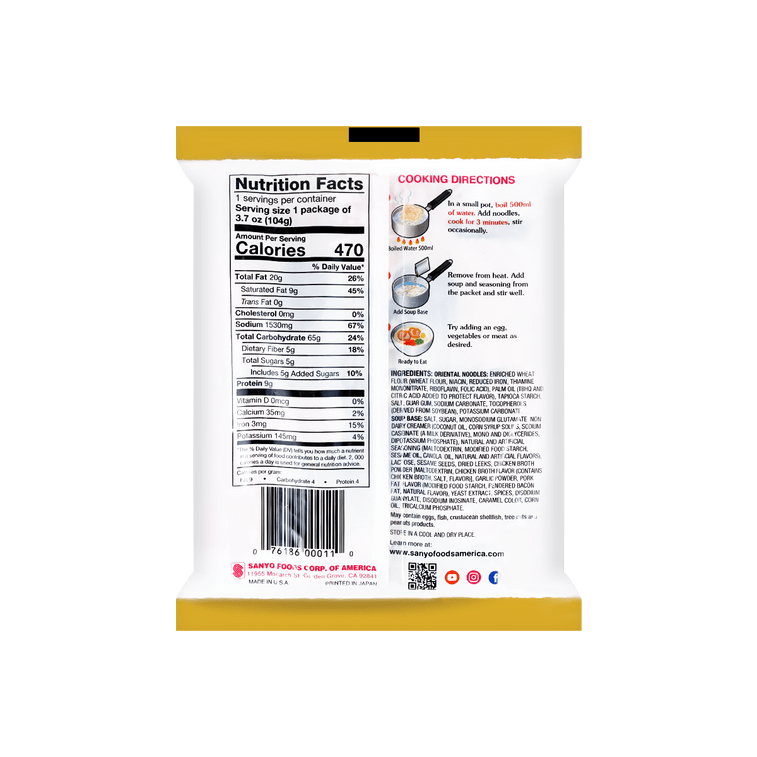 S'PROICHI TONKOTSU Instant RAMEN 3.70 oZ