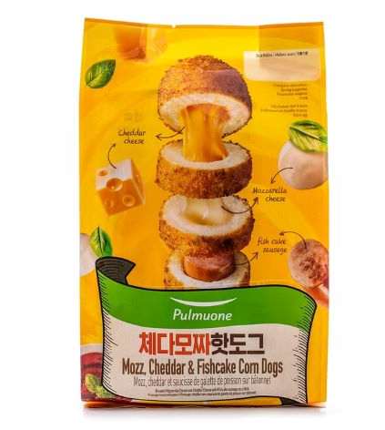 Pulmuone Mozz Cheddar & Fishcake Corn Dogs 2.82oz x 5