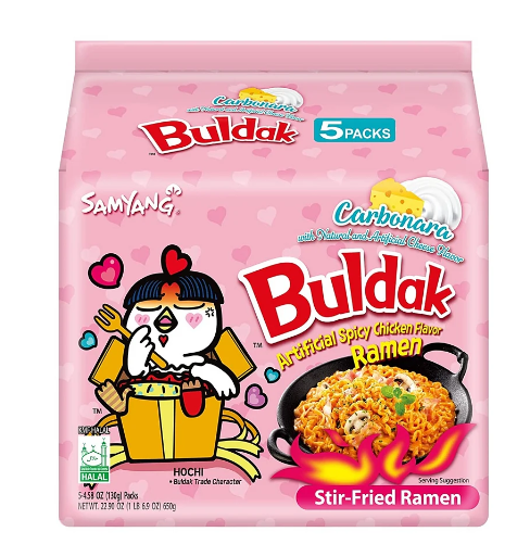 SAMYANG Artificial Spicy Chicken Flavor Ramen Carbonara