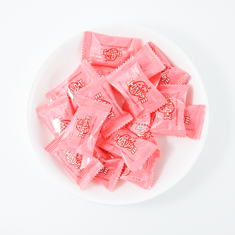 KASUGAI FRUTIA STRAWBERRY GUMMY CANDY  102g