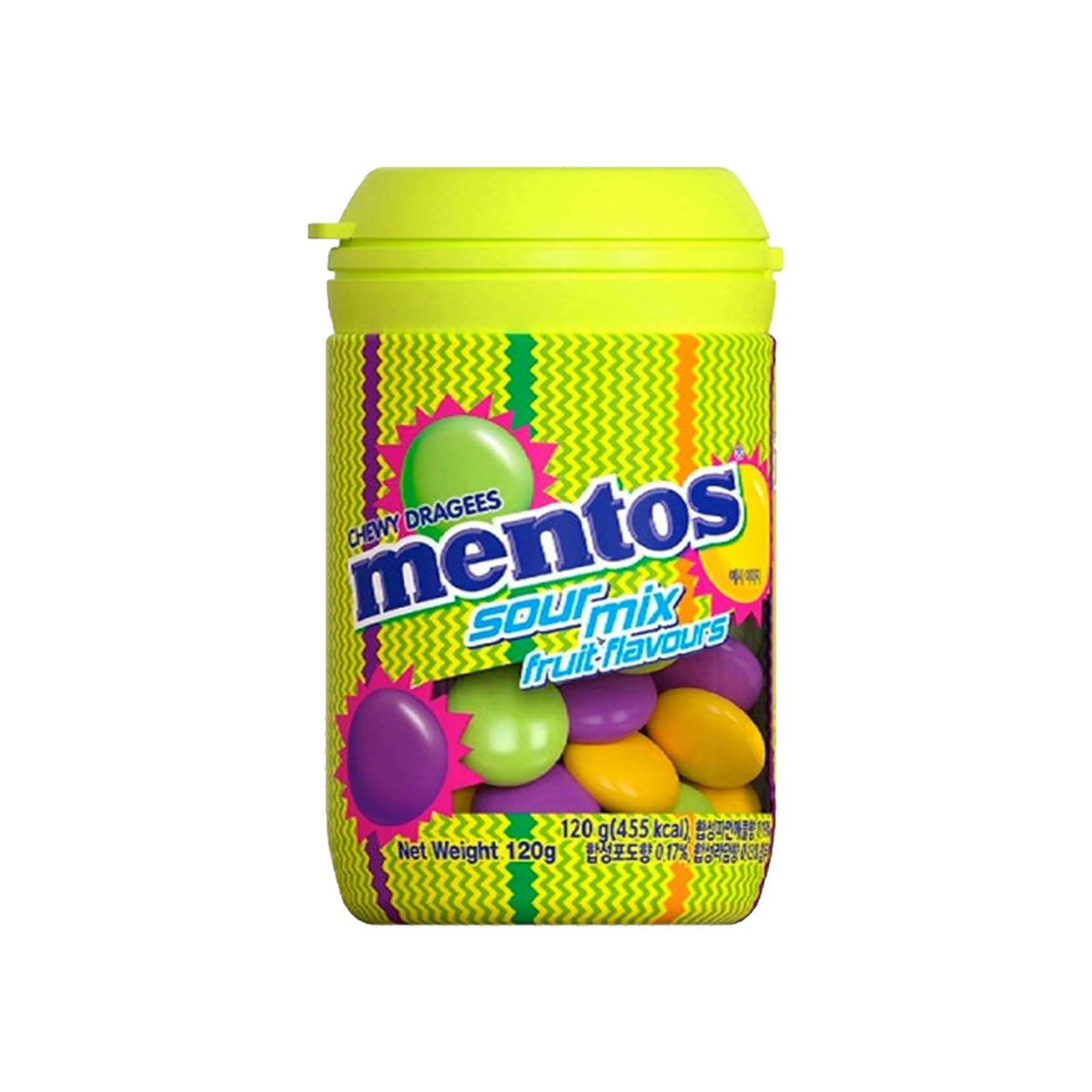 MENTOS Chewy Dragees Sour Mix Fruit Flavor