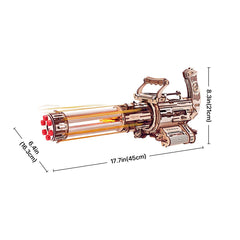 ROKR Rotating Barrel Machine Gun 3D Wooden Puzzle
