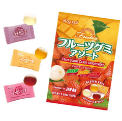 KASUGAI MIX  Lychee Mango Strawberry  Fruits Gummy CANDY 102g