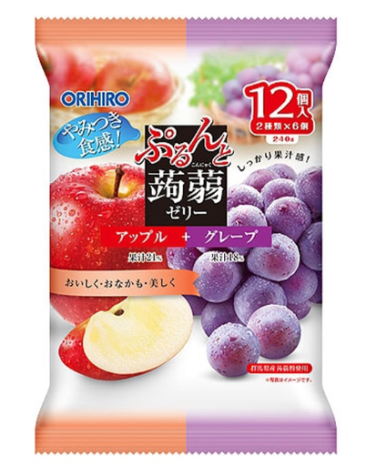ORIHIRO Konnyaku Jelly Apple and Grape Flavor