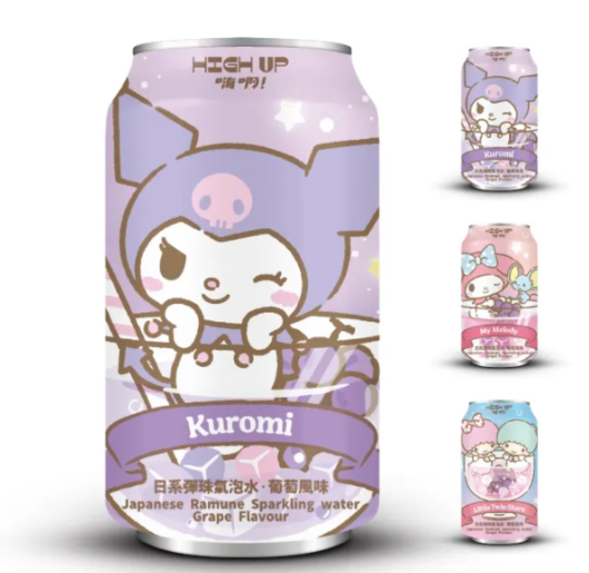 KUROMI RAMUNE SPARKLING WATER GRAPE FLAVOR