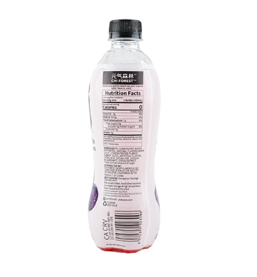 Chi Forest Sparkling Water Grape Delight Flavor