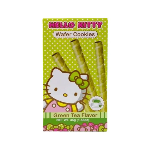 Hello Kitty Wafer Cookies Green Tea