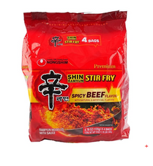NONGSHIM Spicy Beef Shin Stir Fry Ramen 4.76 oz*4 packs
