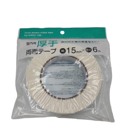 Thick double-sided tape for indoor use 15mm x 6m