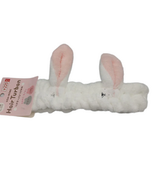 Fluffy hair turban rabbit ears