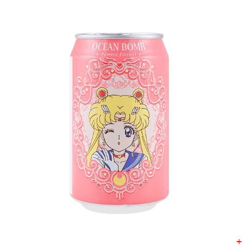 OCEAN BOMB Sailor Moon Sparkling Water - Pomelo Flavor, 11.15fl oz