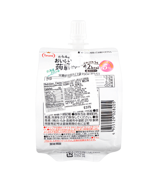 TARAMI SOFT JELLY DRINK - MELON (KONNYAKU JELLY)