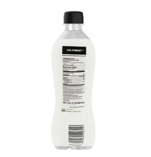 Chi Forest Genki Forest Sparkling Water Green Apple Flavor 480ml