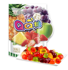 WANT WANT QQ Juicy Fruit Gummy Assortment - 10 Packs, 7.05oz