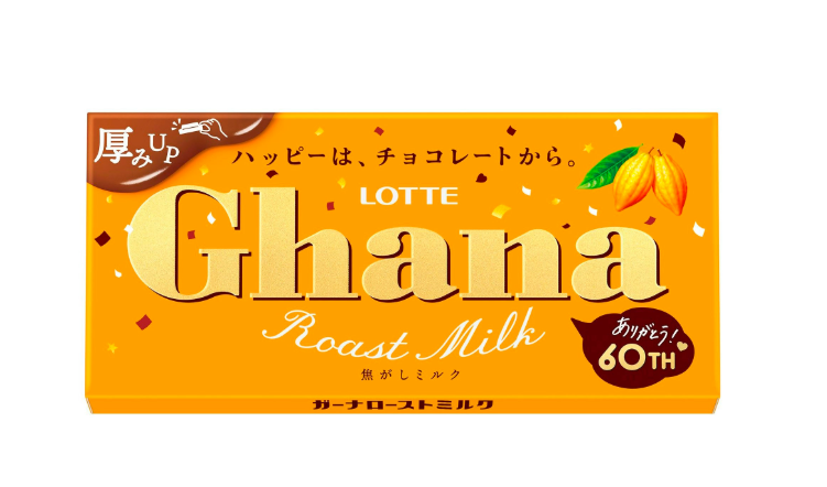 LOTTE GHANA ROAST MILK CHOCO