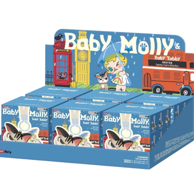 Pop Mart Baby Molly & Baby Tabby Series Pinch Pendant 【SINGEL BLINDBOX】