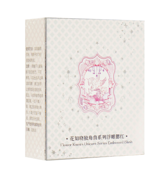 Flower Knows Unicorn Series 3D Blush & Highlight - Matte Frost Pearl - Cream White Pink 5g #01 - Beauty Secret for Nasolabial Folds
