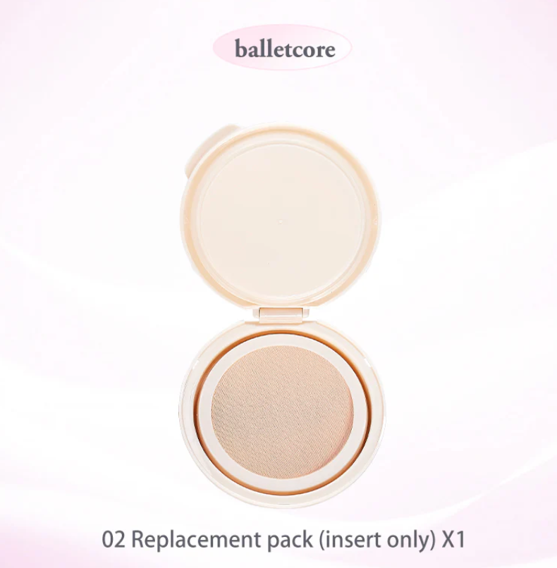 FLORTTE Ballet Veil Purity Cushion Foundation-02# Regular Replacement set (insert