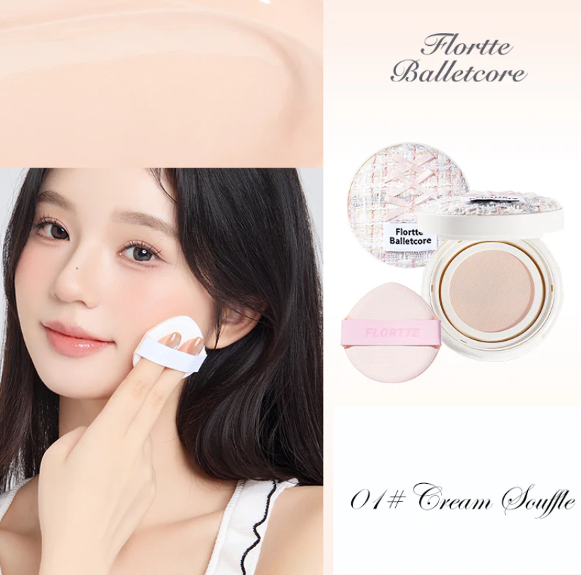 FLORTTE Ballet Veil Purity Cushion Foundation-0l# Cream souffle