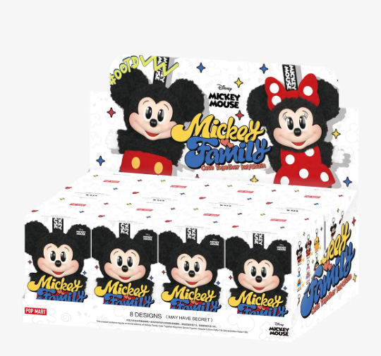 Pop Mart Mickey Family Cute Together Key chain Series Figure Blind Box
