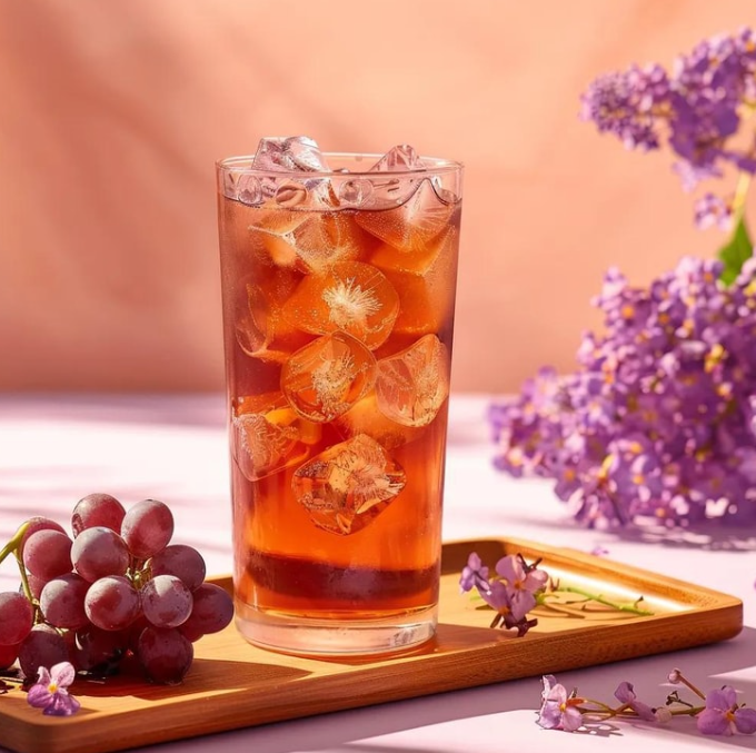 SUMMER BLACK GRAPES OOLONG TEA SOFT DRINK 487ML