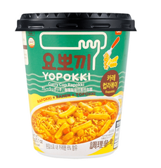 Yopokki Instant Rabokki Ramen and Tteokbokki Rice Cake Cup: Curry Flavor