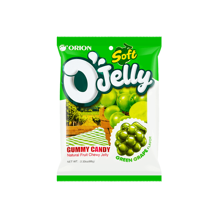 O'Jelly Green Grape Jelly Gummy Candy , 2.33oz