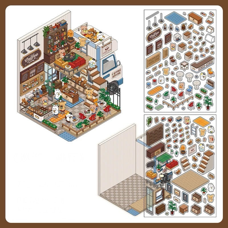 Deco Scene Stickers - Coffee Shop