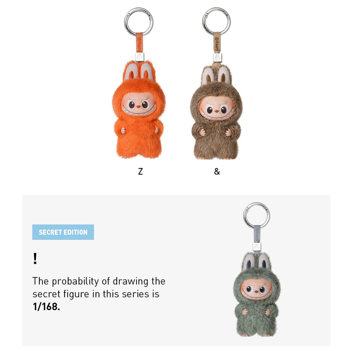 THE MONSTER LABUBU Pin for Love Series -  Vinyl Plush Pendant Blind Box （N-Z）