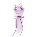 Rokr Purple Rose DIY Bouquet 3D Wooden Puzzle