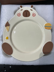 Ceramic Capybara Plate Beige