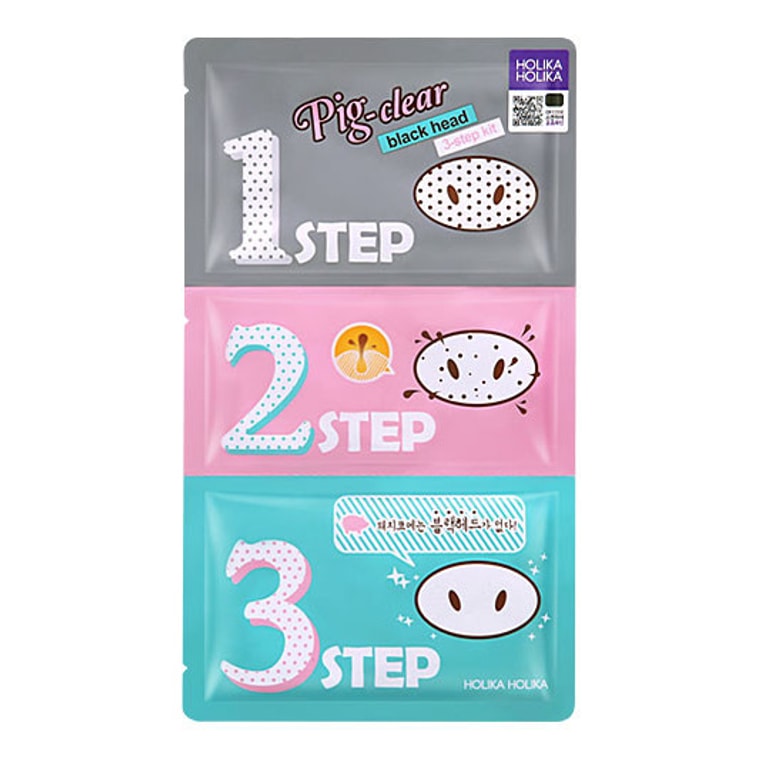 HOLIKA HOLIKA Pig Nose Clear Black Head 3 Step Kit 1ea