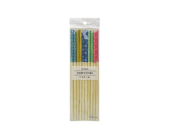 White bamboo chopsticks 5 sets japanese
pattern