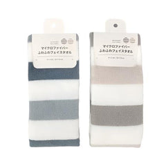 MF face towel ﬂufy stripe