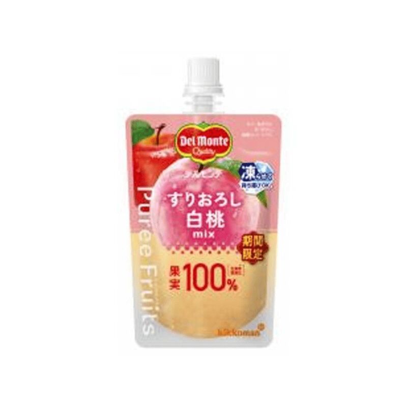 Kikkoman Del Monte Pure Fruit  White Peach Mix 3.8oz