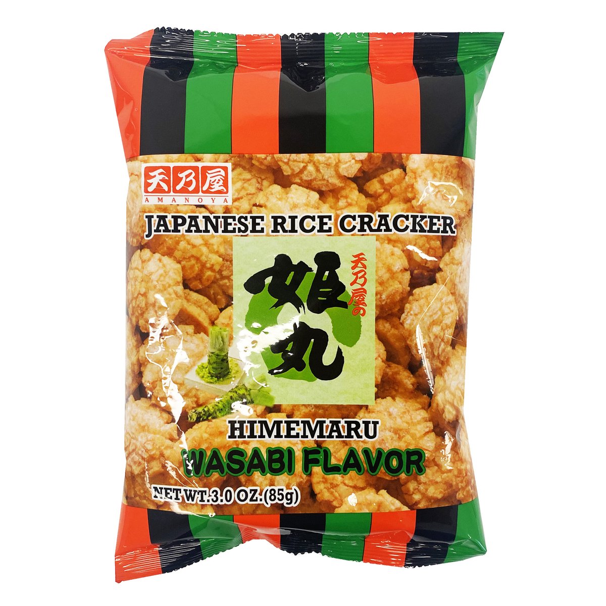 Japanese Rice Cracker -Amanoya M-Size Himemaru Wasabi