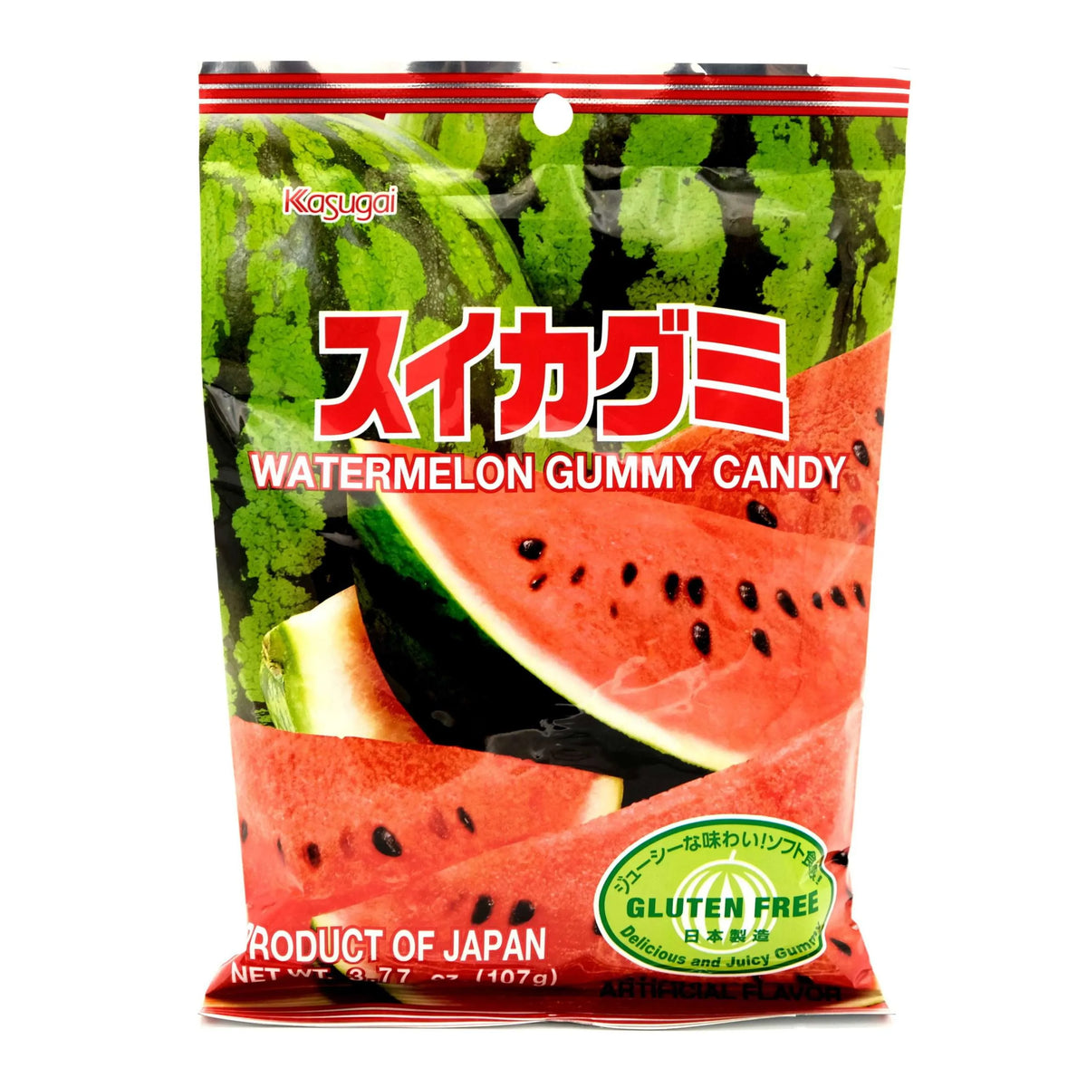 KASUGAI FRUTIA  WATERMELON GUMMY CANDY 107g