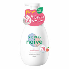 KRACIE NAIVE BODY SOAP PEACH FOAM 600ML
