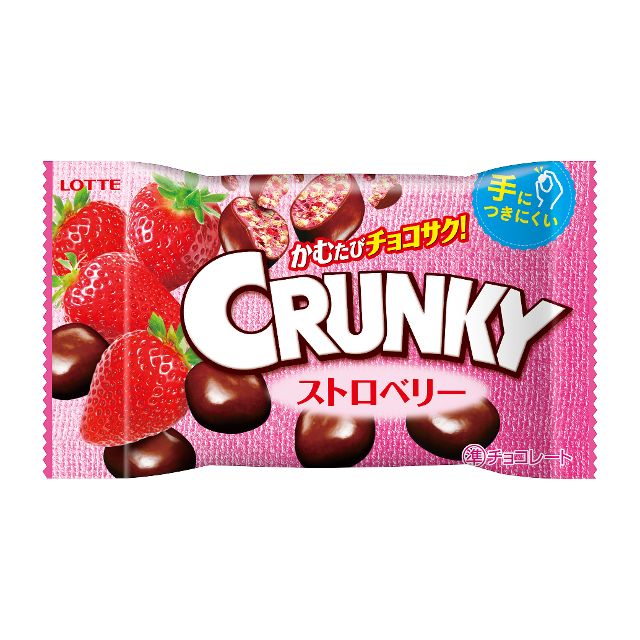 LOTTE CRUNKY POP JOY STRAWBERRY 1.1oz