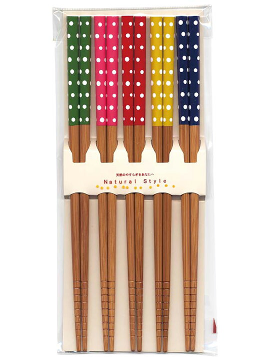 TANAKA HASHI POLKA DOT CHOPSTICK 5 PAIR