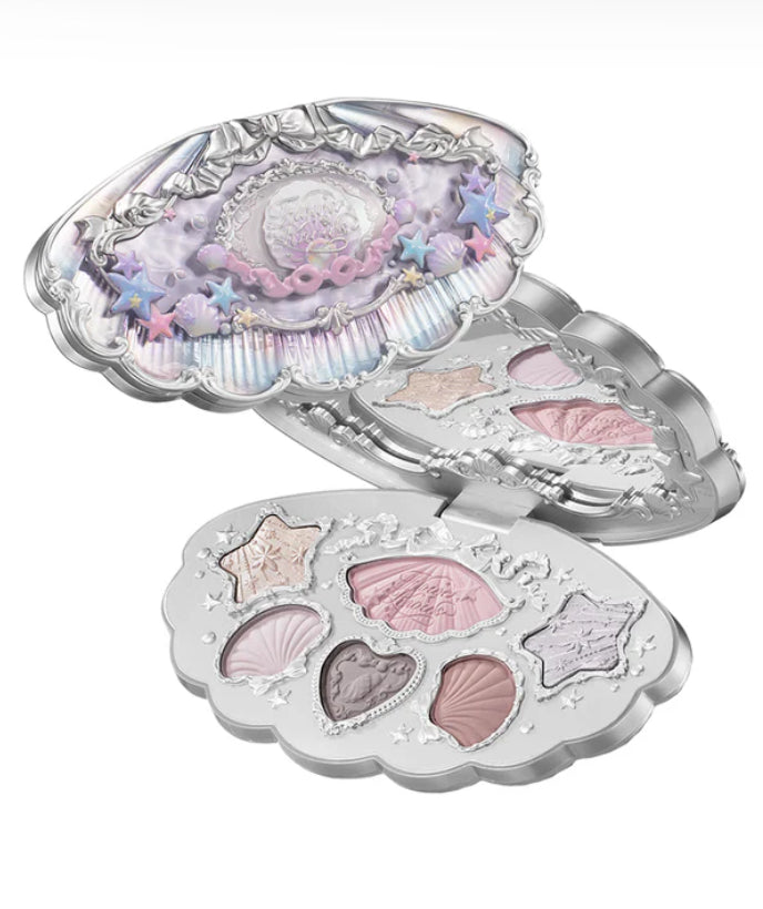Flower knows Shell's Jewel 6-Color Makeup Palette 01 Moonlight Pearl