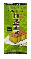 Imuraya Japanese Style Pre-Sliced Baked Sponge Pound Cake 9.8oz, 7 Pieces (matcha)