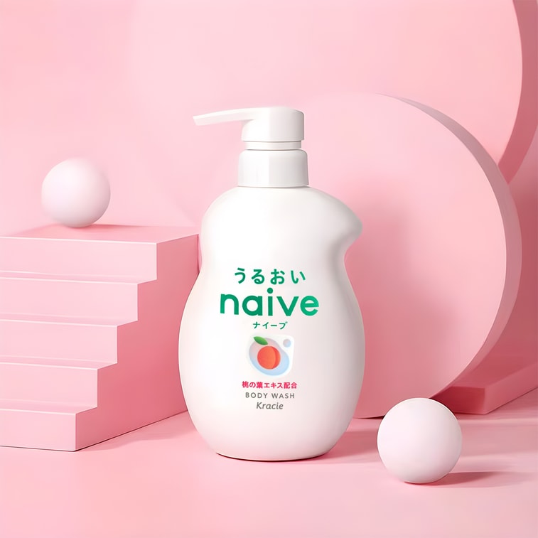 KRACIE NAIVE BODY SOAP PEACH PUMP,530ML