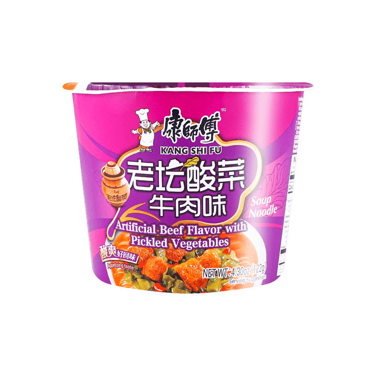 Master Kong Noodle Bowl: Beef with Chinese Pickled Vegetables