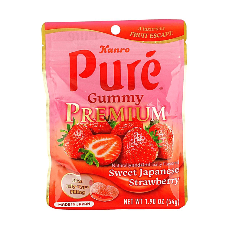 KANRO PURE GUMMY PREM STRAWBRY 1.9z