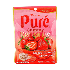 KANRO PURE GUMMY PREM STRAWBRY 1.9z