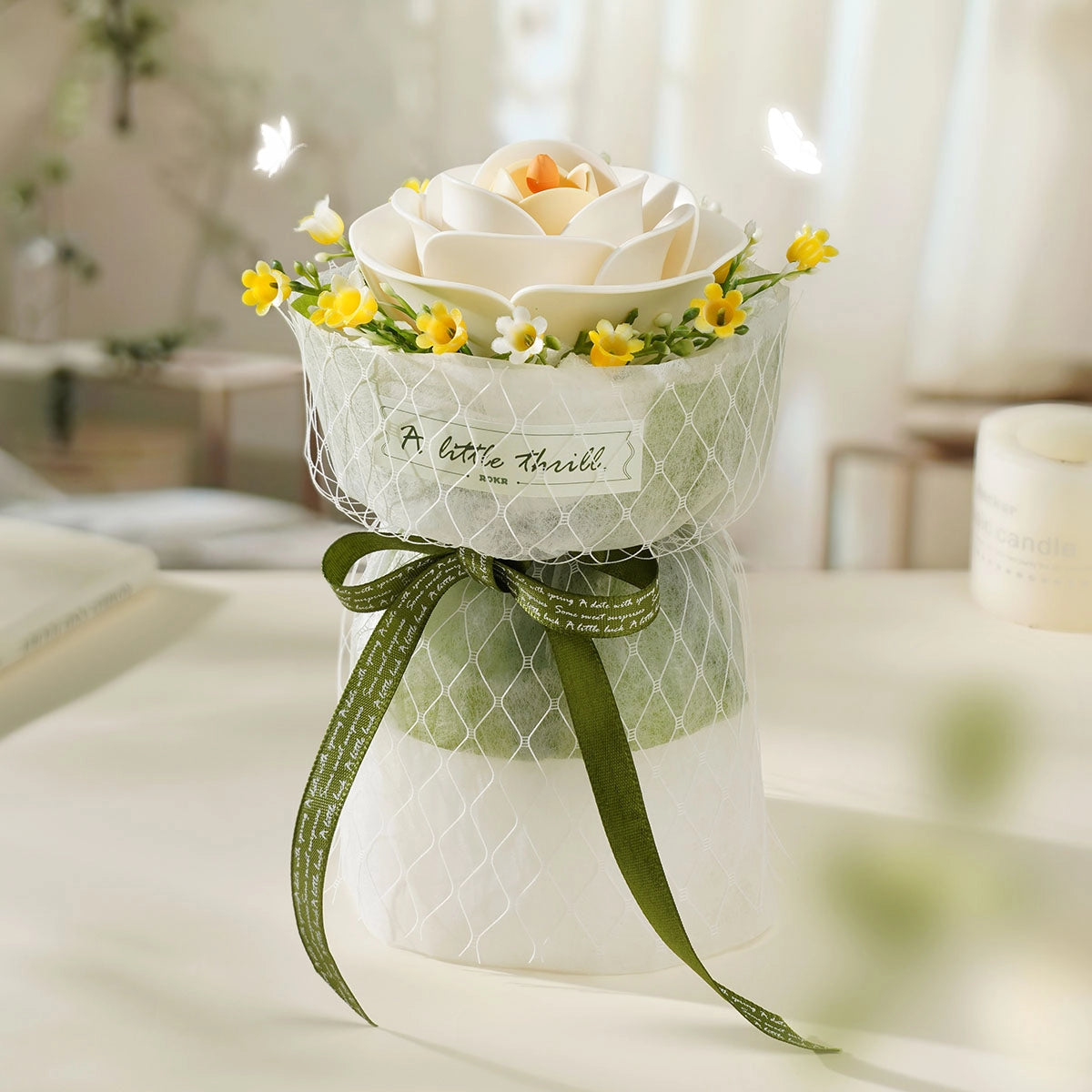 ROKR DIY 3D Puzzle Model - White Camellia AF011